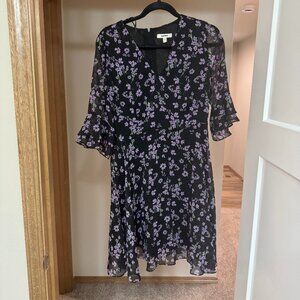 Floral Black/Purple Dress